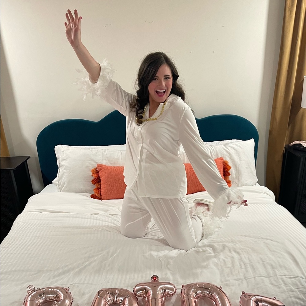 Feather Trim Pajamas